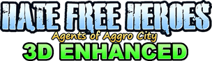 Логотип Hate Free Heroes Agents of Aggro City [3D Enhanced]