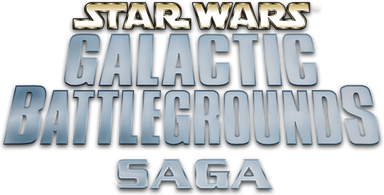 Логотип STAR WARS Galactic Battlegrounds Saga
