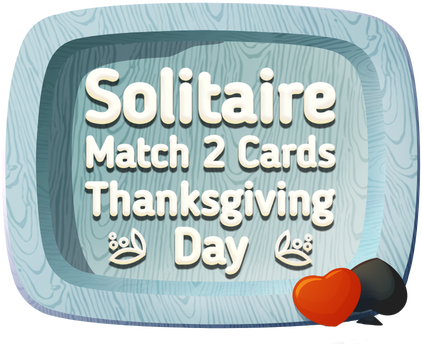 Логотип Solitaire Match 2 Cards. Thanksgiving Day