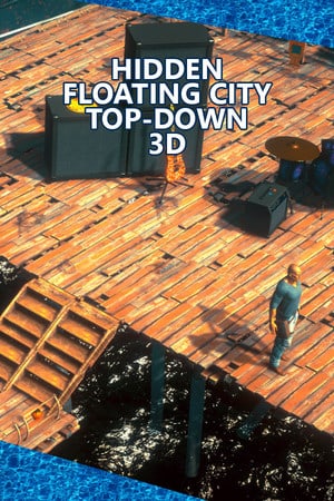 Hidden Floating City Top-Down 3D